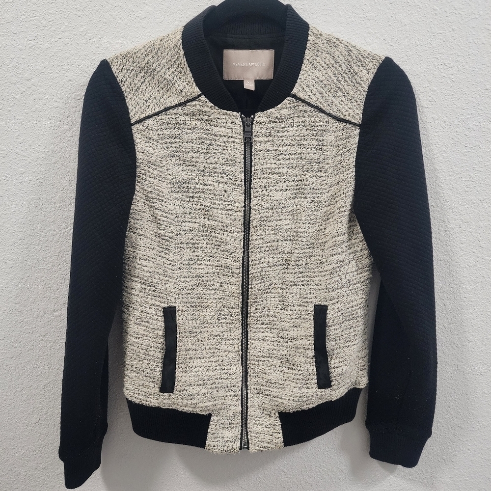 Banana Republic Bomber Style Jacquard Jacket Size  XS